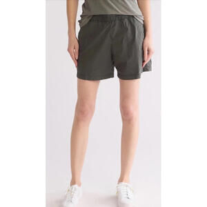 James Perse Stretch Cotton Poplin Shorts Size 2, Medium, MSRP $250, Green Cotton